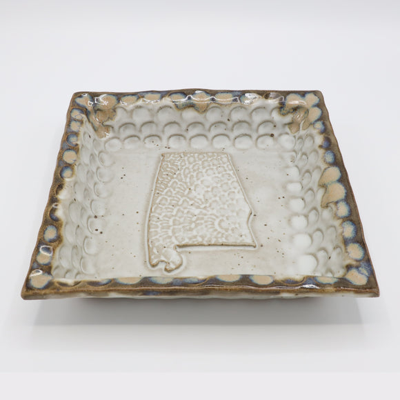 Fingerprint Small Square Napkin Holder - Alabama