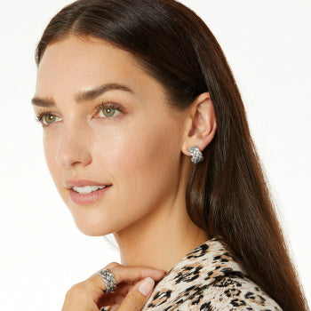 Brighton Interlok Woven Hoops Leverback Earrings