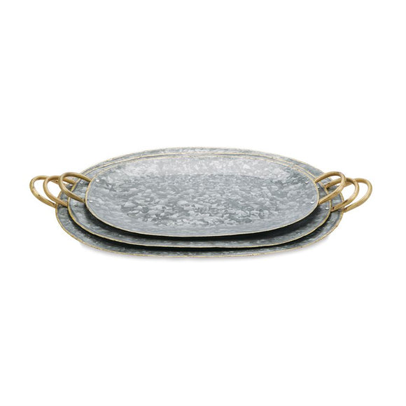 Mud Pie Small Oval Tray w/Handles