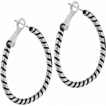 Brighton Twist Oval Hoop Charm Post Earrings