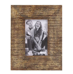 Mud Pie Wood & Gold Foil Frame