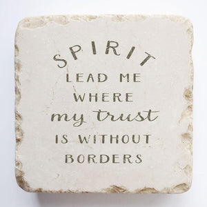 Twelve Stone Art Spirit Lead Me Scripture Stone (2 x 2 x 1")