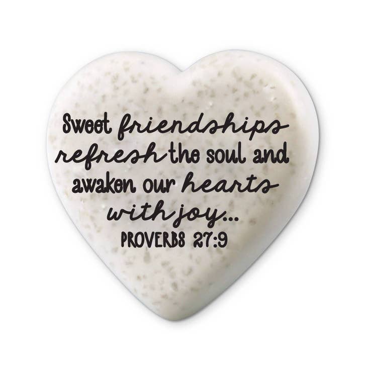 Cottage Garden Tabletop Heart Stone Friendships