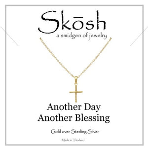 Skosh 16" Gold Cross Necklace