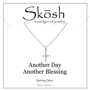 Skosh 16" Silver Cross Necklace