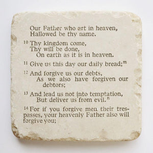 Twelve Stone Art The Lord's Prayer Scripture Stone (4 x 4 x 1")