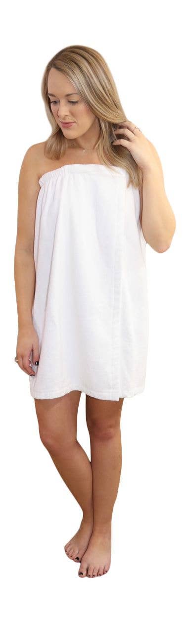 Stork & Loom Terry Velour Bath Wrap - Orange