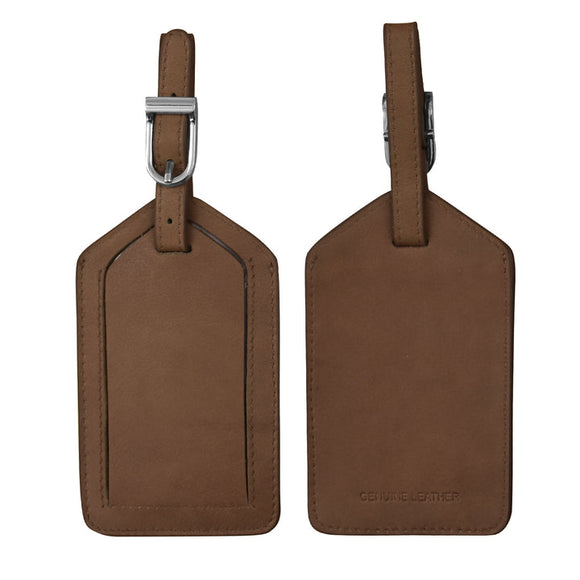 Leather Luggage Tag - Toffee