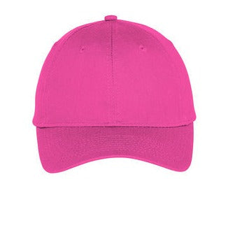 Port & Company® Six-Panel Unstructured Twill Cap - Sangria