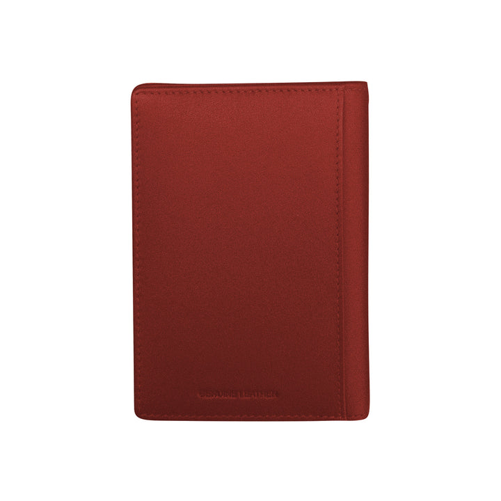 Leather Vaccine Passport Cover - Red