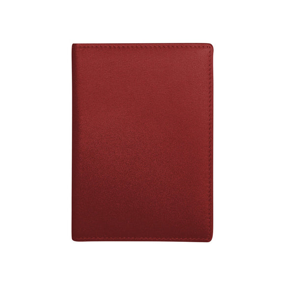 Leather Vaccine Passport Cover - Red