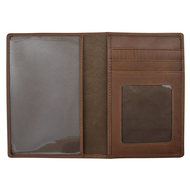 Leather Vaccine Passport Cover - Toffee