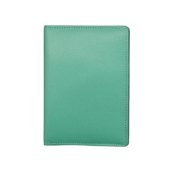 Leather Vaccine Passport Cover - Turquoise
