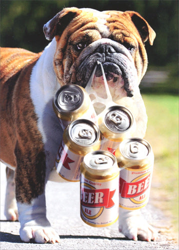 Avanti Press Dog Carries Six Pack Father's Day Card