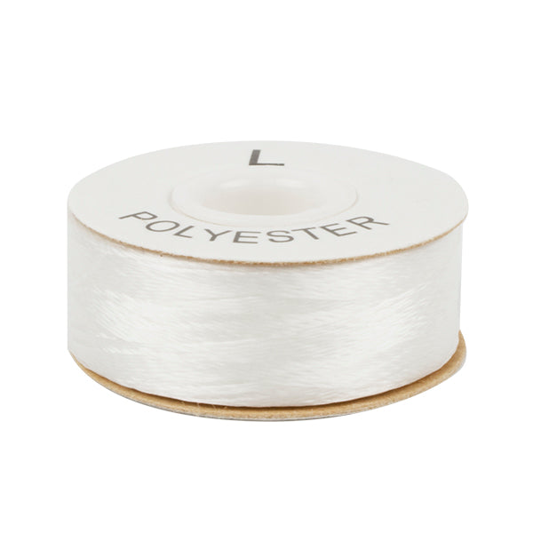 Prewound Bobbin Style L, White 144 Bobbins/Box