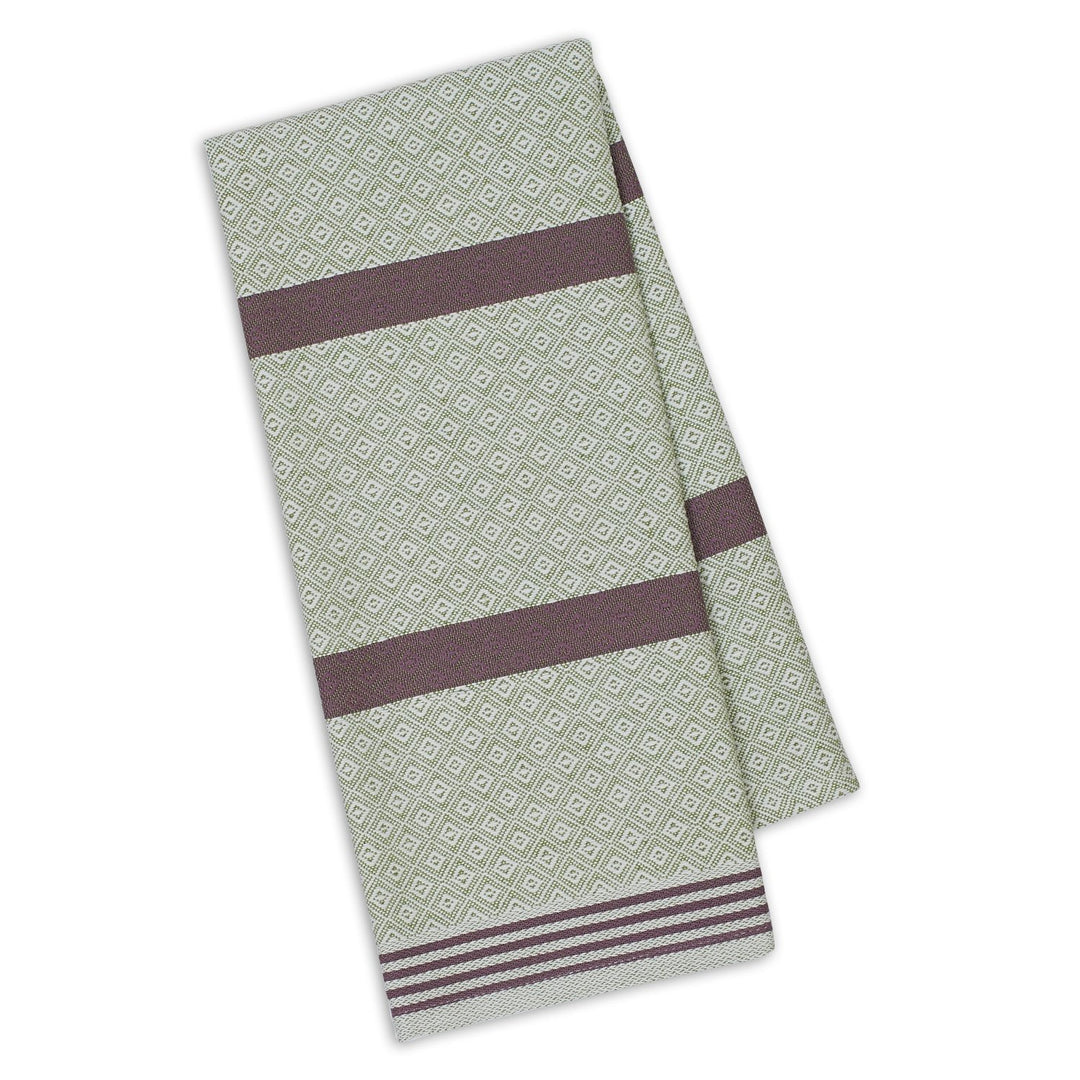 DII Luxe Diamond Dish Towel - Sage/Grape