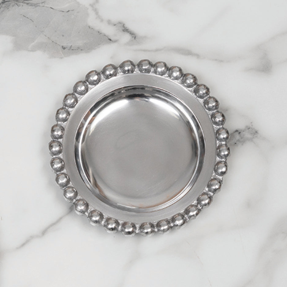 IHI Round Aluminum Dotted Edge Plate - 5"