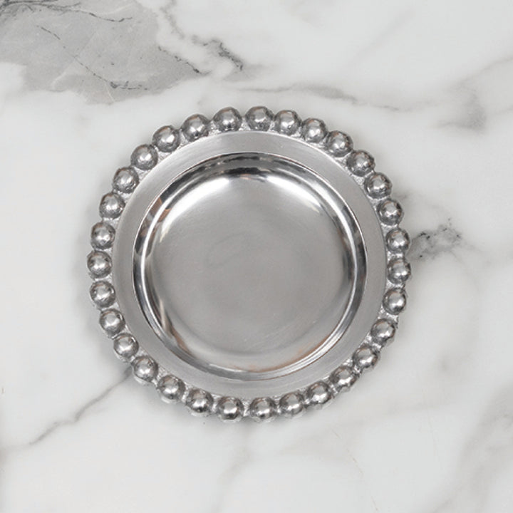 IHI Round Aluminum Dotted Edge Plate - 5"