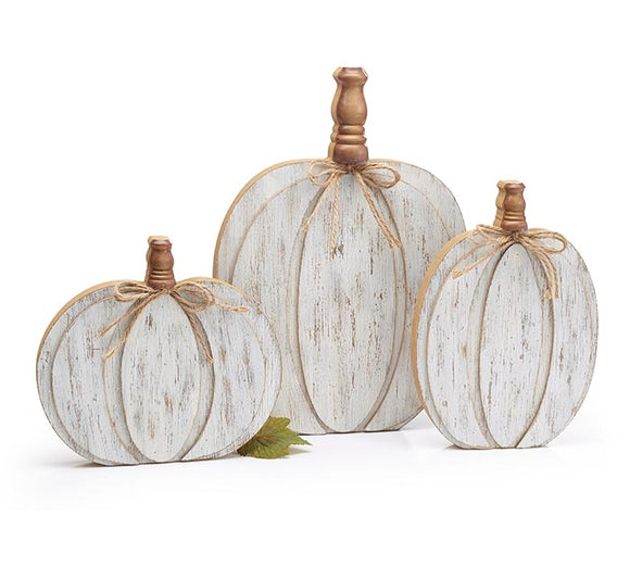 Burton & Burton White Decor Layered Pumpkin