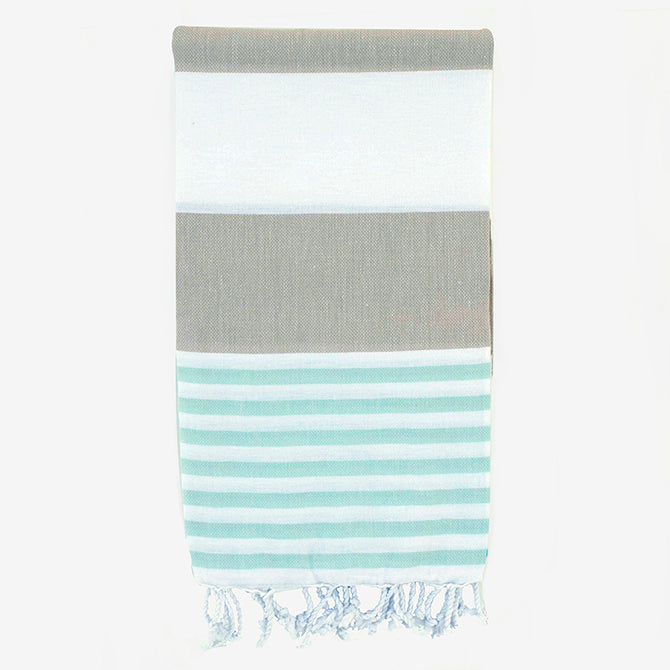 Birchwood Trading Boreas Turkish Towel - Beige & Mint