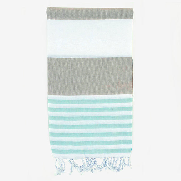Birchwood Trading Boreas Turkish Towel - Beige & Mint