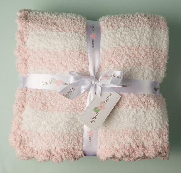 Birchwood Trading Stripes Baby Blanket - Pink