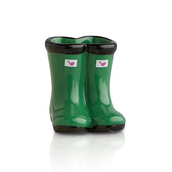 Nora Fleming Mini - Green Boots