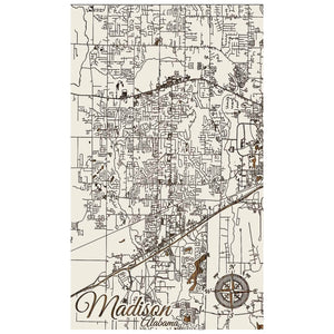 Fire & Pine Madison Paper Blanc Medium Wood Wall Hanging