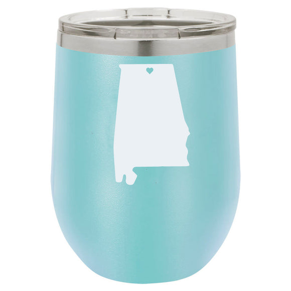 AL 12oz Light Blue Stemless Tumbler