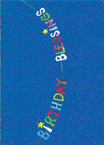 Kris-10's Creations Birthday Banner Blue Dot Birthday Card