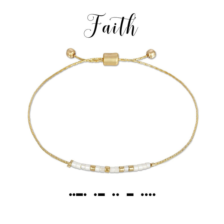 Dot & Dash Morse Code Bracelet - Faith