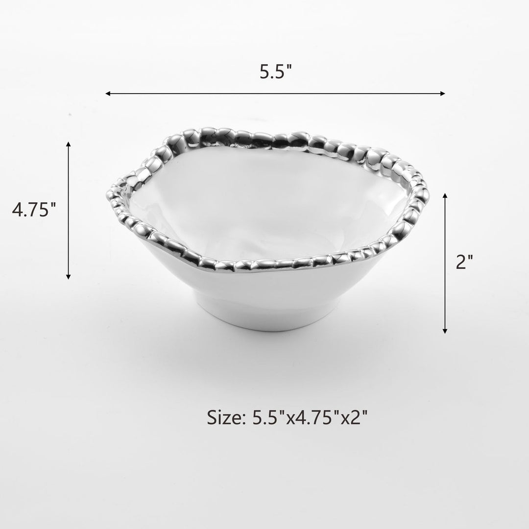 Pampa Bay Salerno Snack Bowl - White/Silver