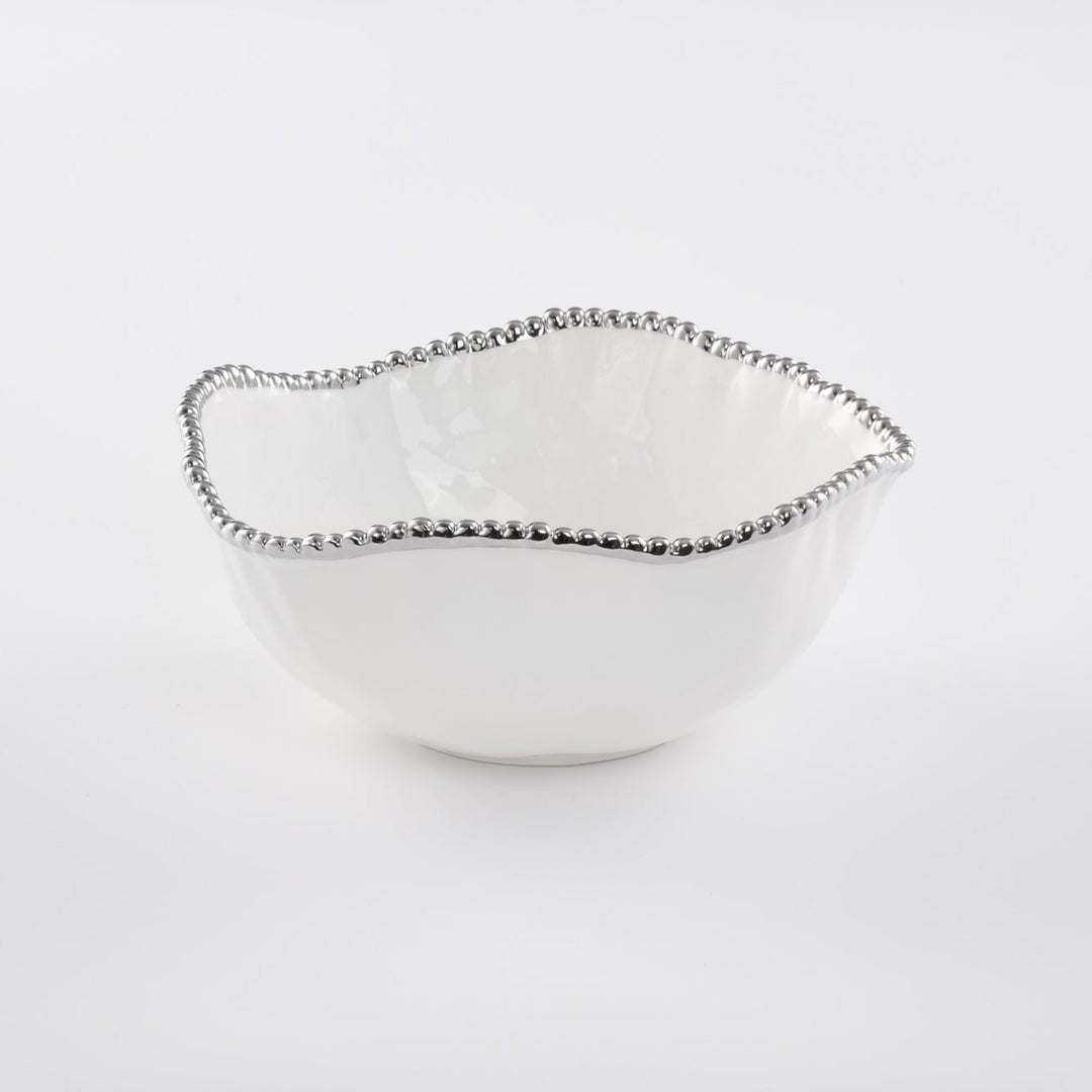 Pampa Bay Salerno Salad Bowl - White/Silver