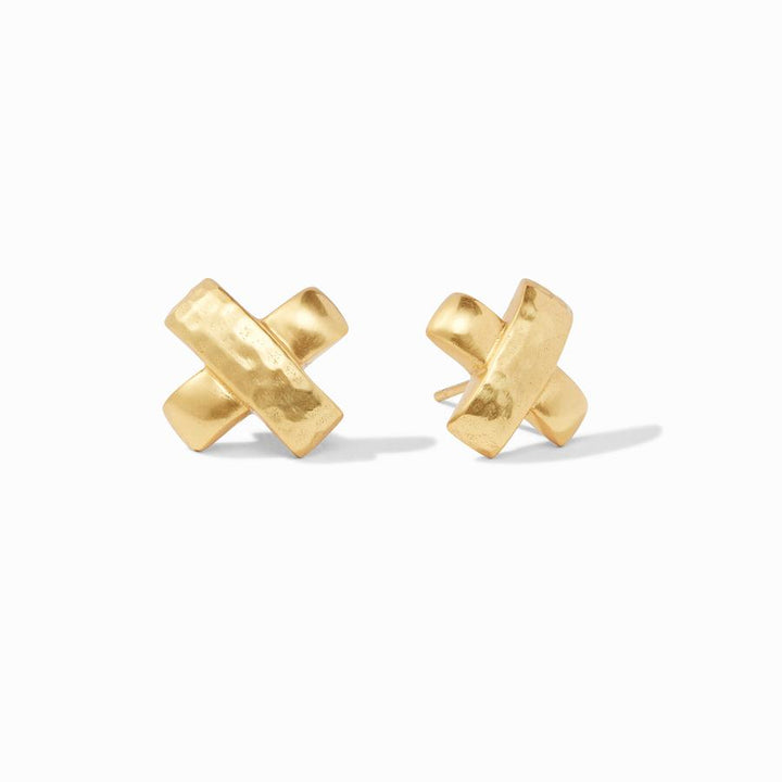 Julie Vos Catalina X Stud Earrings - Gold