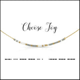 Dot & Dash Morse Code Necklace - Choose Joy