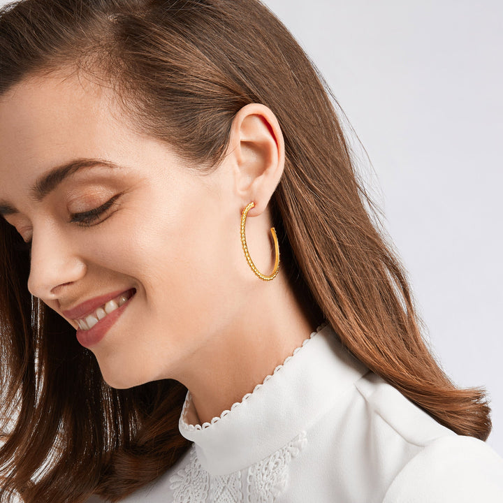 Julie Vos Colette Beaded Hoop Earrings - Large