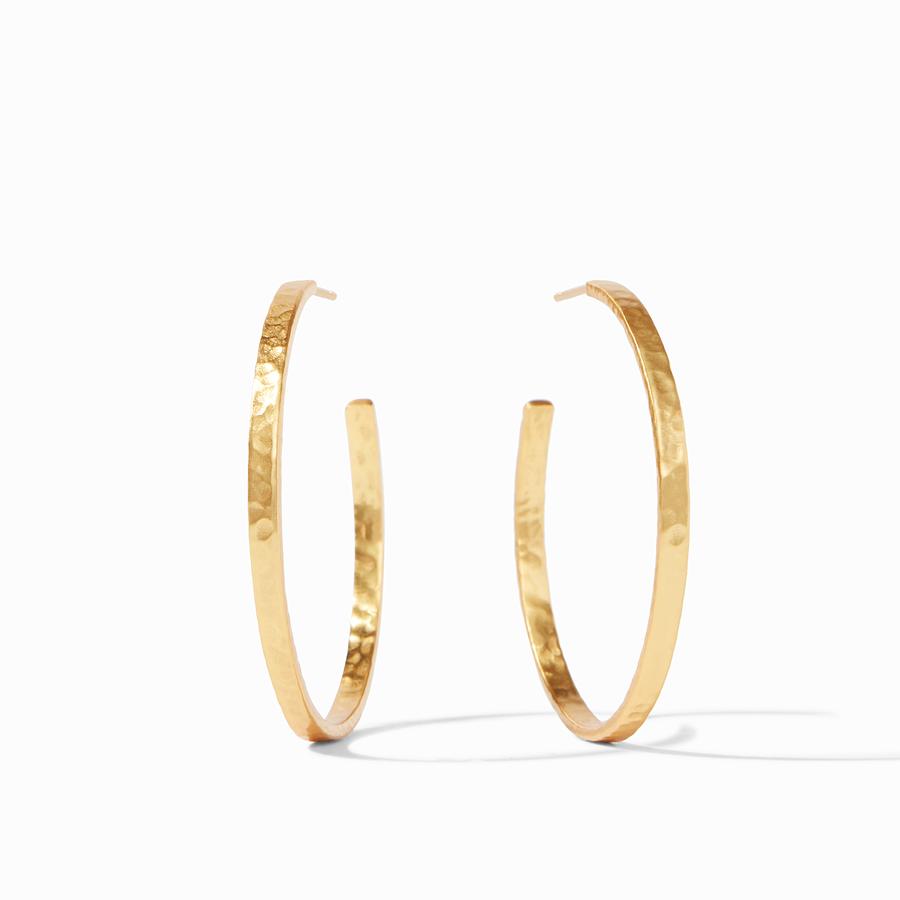 Julie Vos Crescent Hoop Earrings - Gold/L