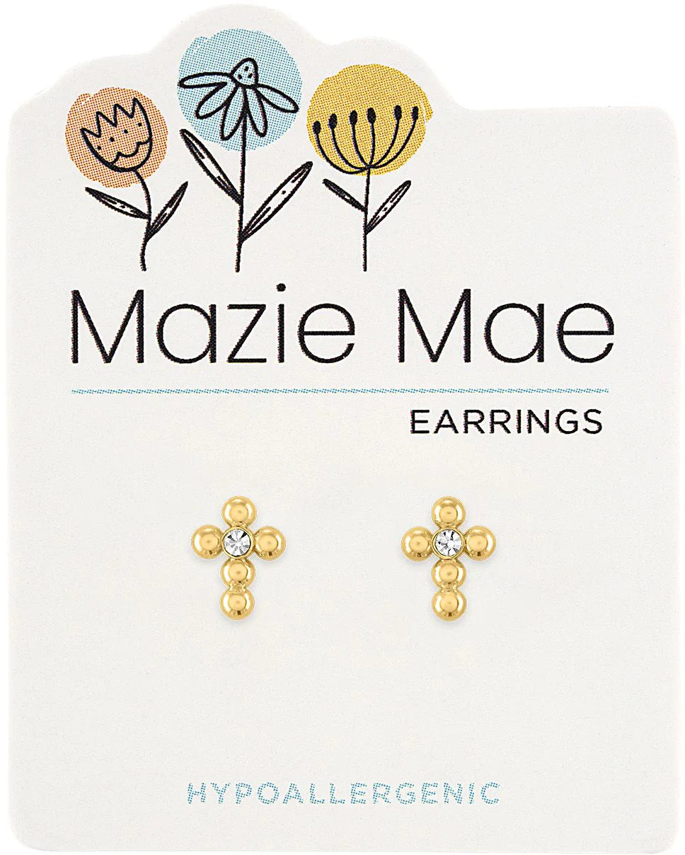 Mazie Mae Cross Stud Earrings