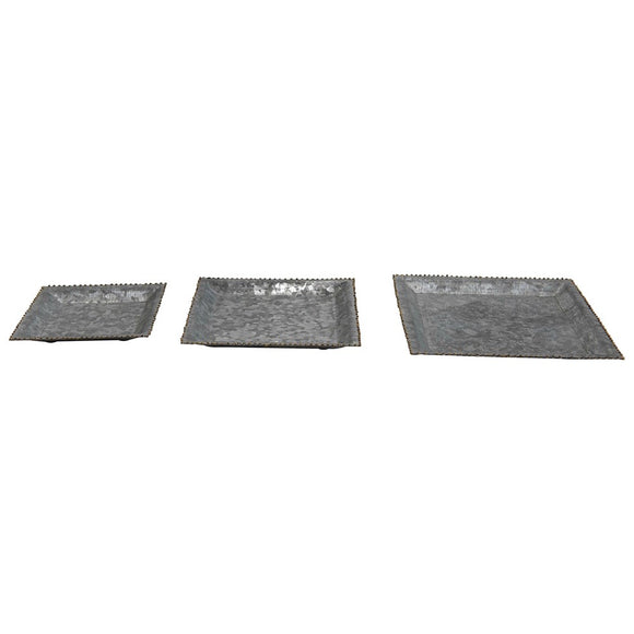 CC Galvanized Metal Tray Square - Large