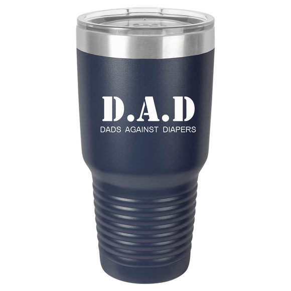 Dads Against Diapers 30oz Tumbler Navy