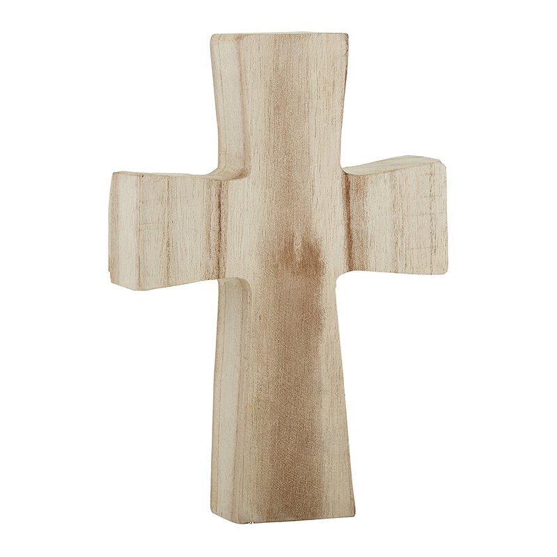 Faithworks Paulownia Wood Standing Cross - Medium - Natural Finish