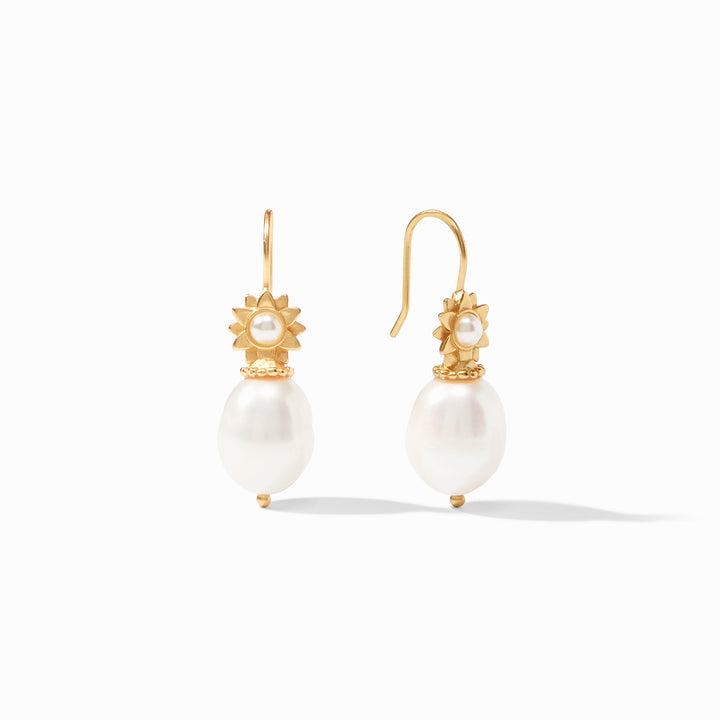 Julie Vos Flora Earrings - Gold Pearl