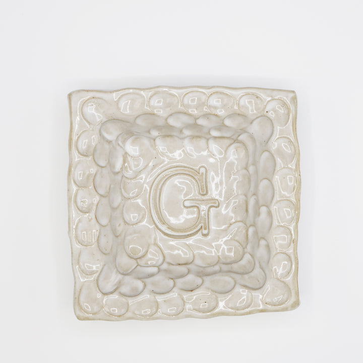 Fingerprint Monogram Bowl w/Letter G - High Cotton