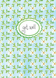 Kris-10's Creations Tiny Blue Floral Get Well Card
