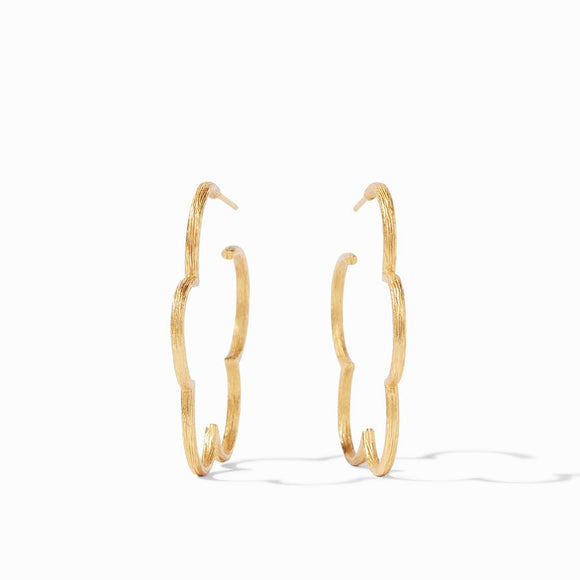 Julie Vos Gardenia Textured Hoop Earrings - Medium
