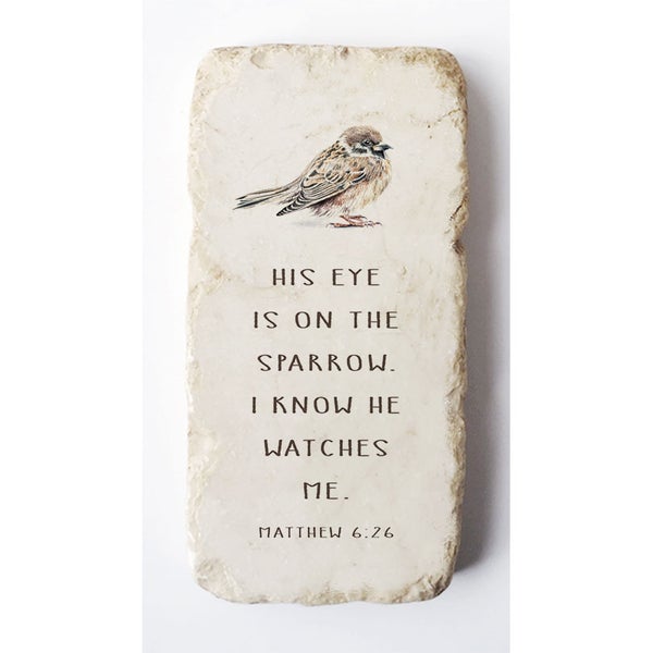 Twelve Stone Matthew 6:26 Scripture Stone (2 x 4 x 1")