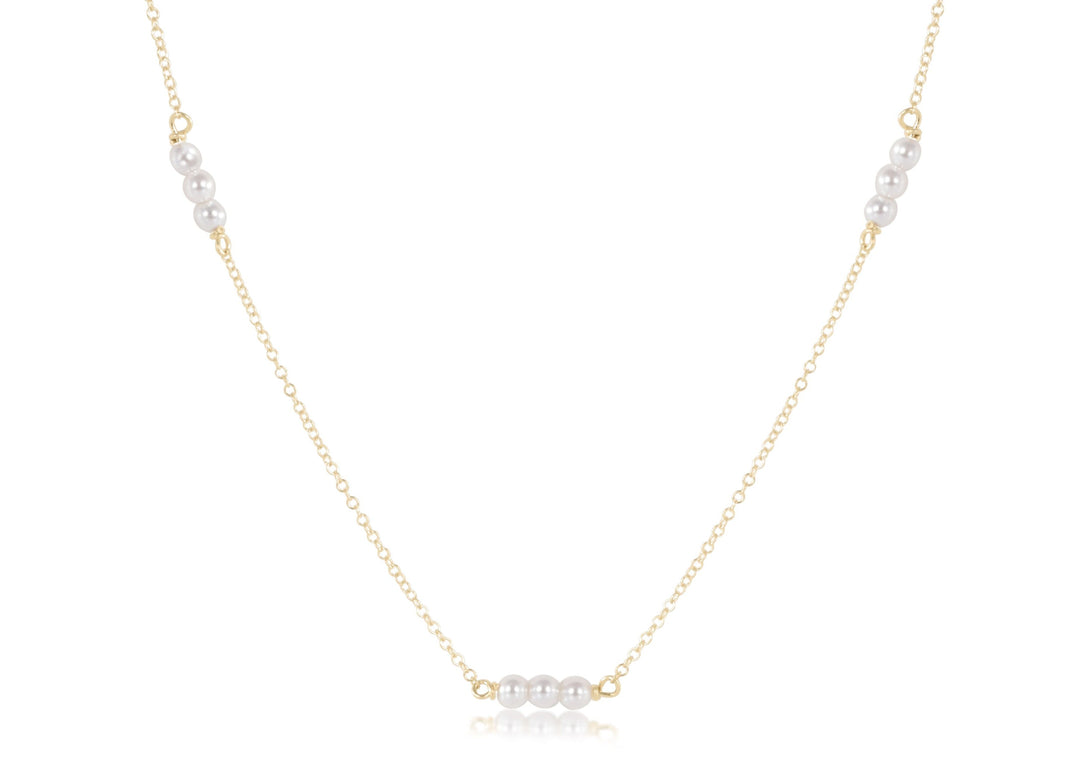 enewton 17" Choker Joy Simplicity Chain Gold - 3mm Pearl