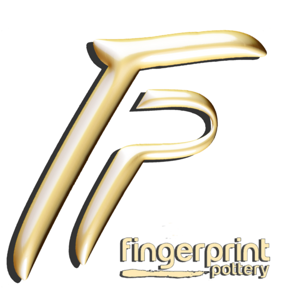 Fingerprint Monogram Bowl w/Letter C - Mocha