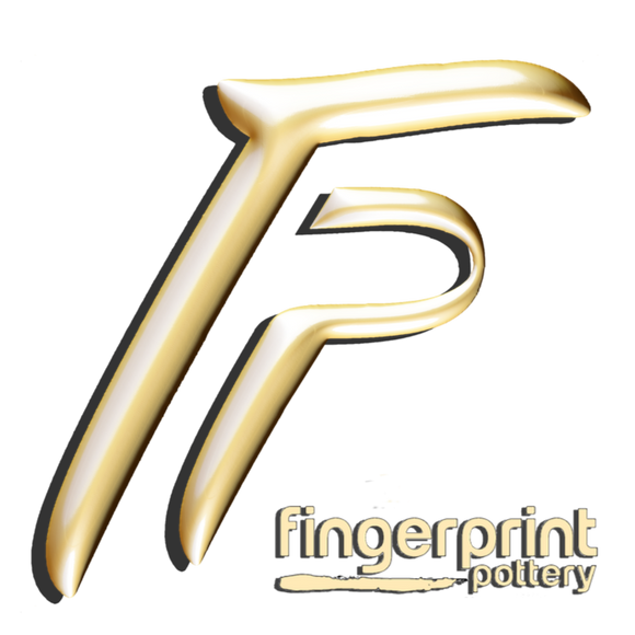 Fingerprint Large Square Monogram Bowl w/Letter S - High Cotton