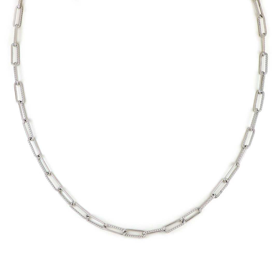John Medeiros Diamante Necklace Link - 16"-18" Rhodium